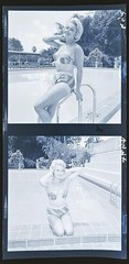 Bunny Yeager Estate Vintage Original Negative Strip of Blonde Beauty
