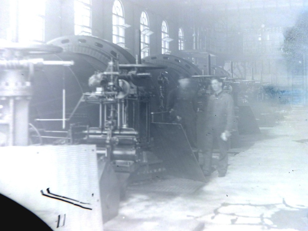 Antique Photograph Glass Negative Electron Hydroelectric Project Puyallup c 1910