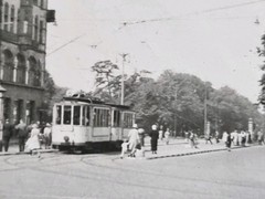Genuine Photo, Düsseldorf 1939- Graf-Adolf-Platz, tram (X)