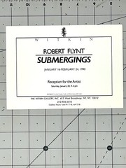 Robert Flynt (b. 1956) Art Announcement Card 1990 – Submergings – 5” X 7”