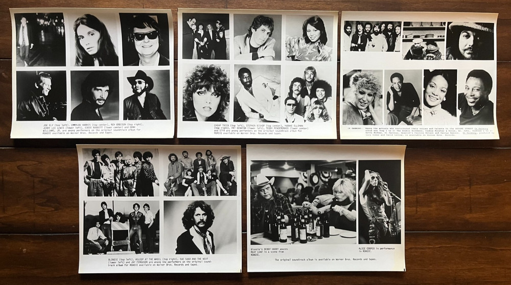 ROADIE 5 RARE 1980 ORIG 8X10 MOVIE STILLS PHOTOS ALICE COOPER BLONDIE MEAT LOAF