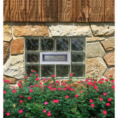 3 In. Thick Series 16 In. X 6 In. X 3 In. Hopper Vent for Glass Block Windows (A