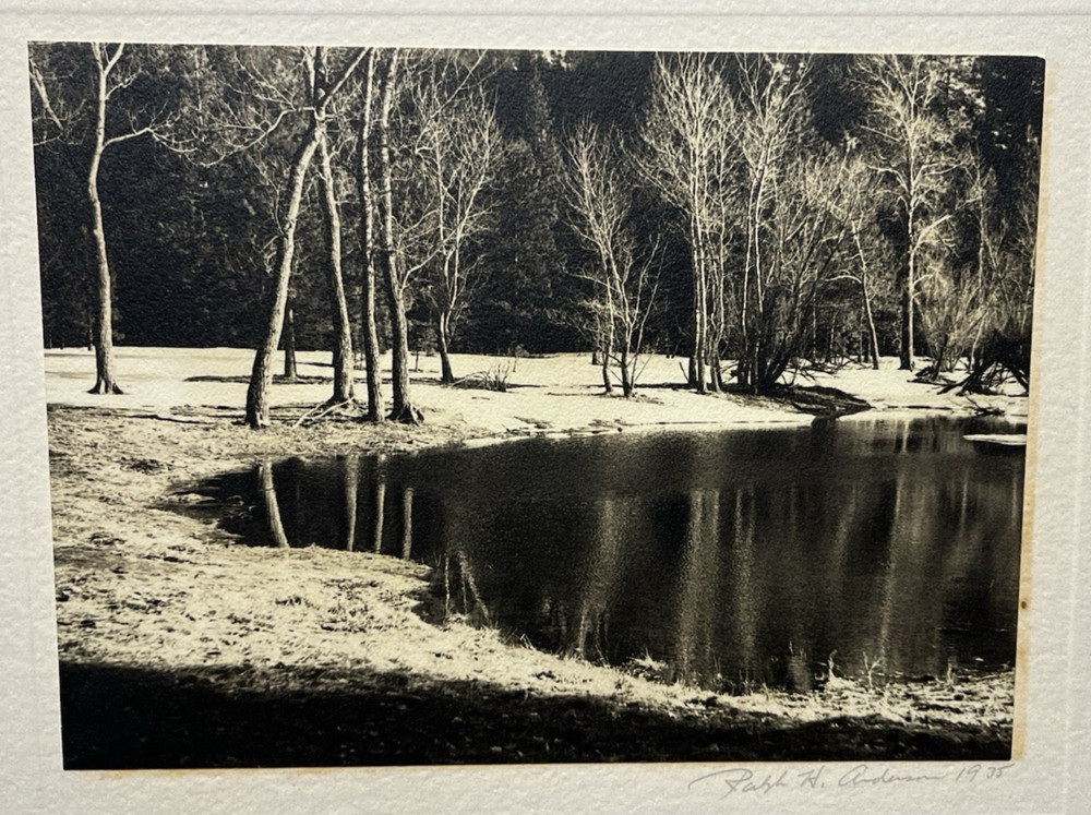 Original Signed Ralph H Anderson Merced River Yosemite Park Gelatin Silver Print