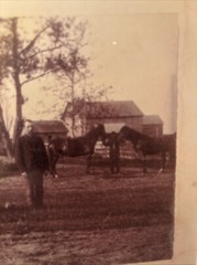 Vintage Farm Portrait Surreal Strange Bizarre BW Photograph Crystal Lake, WI #K