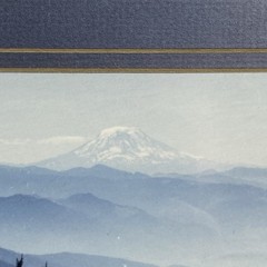 Paul Tweten Photography Mt Hood 1986 9×18 Matte Glass Framed Wall Hanging Signed