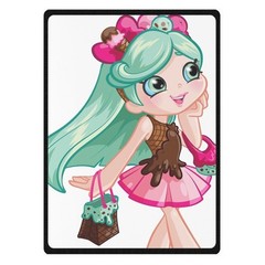 great Shopkins Shoppies Peppa Mint Soft Warm Single-Side Printing Fleece Blanket