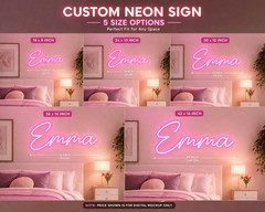 Personalized Neon Sign Custom Name Business Logo Sign Decor ,Digital Only