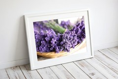 Dried Lavender Flower Bowl Wall Art Photography Print