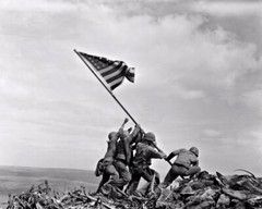 Flag Raising at Iwo Jima, New Restored Satin Finish World War II Photo – 5 Sizes
