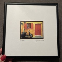 Photo Art Jim Nilsen – colorful Black framed picture “Rhodes” Signed 7×7 Approx