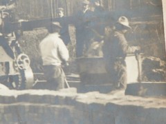1910s 20s Brickyard Brick Making Workers Photograph 8X10 Antique Machine