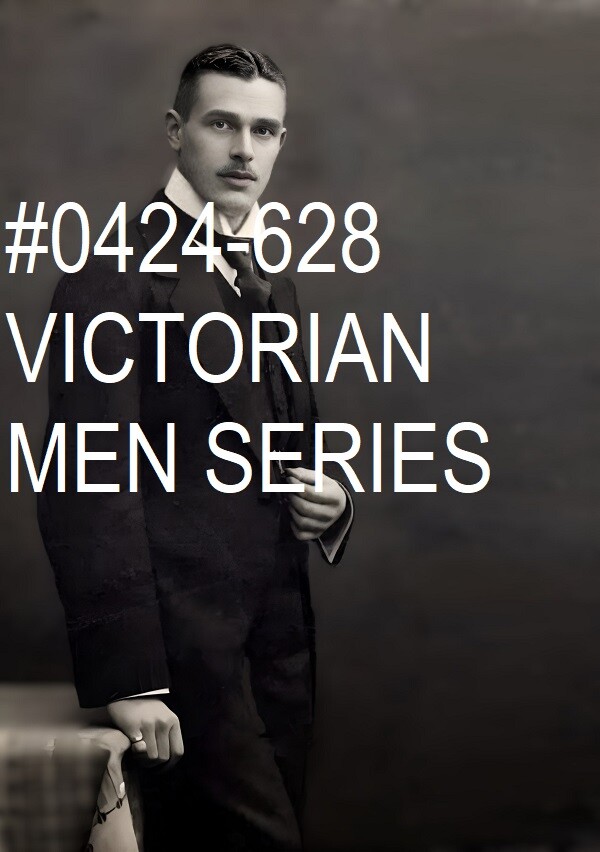 VINTAGE MALE PORTRAIT #0424-628 -victorian men series- free shipping in usa