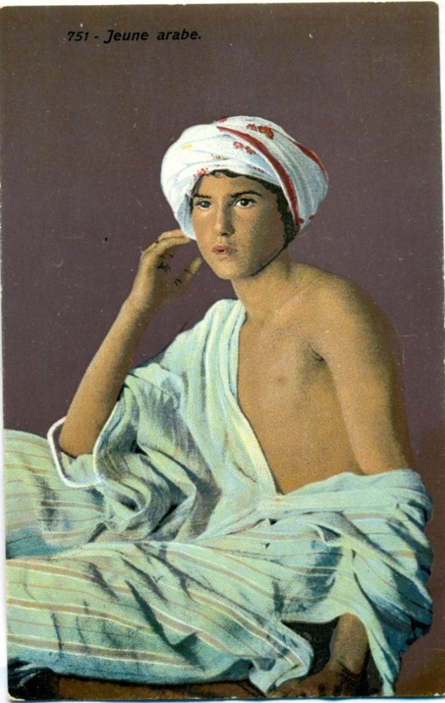 North Africa ethnic Arab nude male original vintage 1910s LEHNERT & LANDROCK