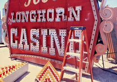JOE’S LONGHORN CASINO NEON BONEYARD LAS VEGAS SALVAGE SCRAPYARD PHOTOGRAPH