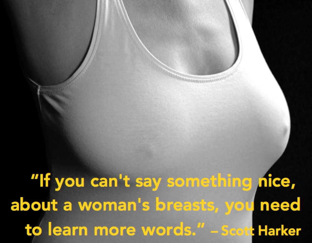 Say Something Nice About Woman’s Breasts 8.5×11″ Photo Print Inspirational Quote