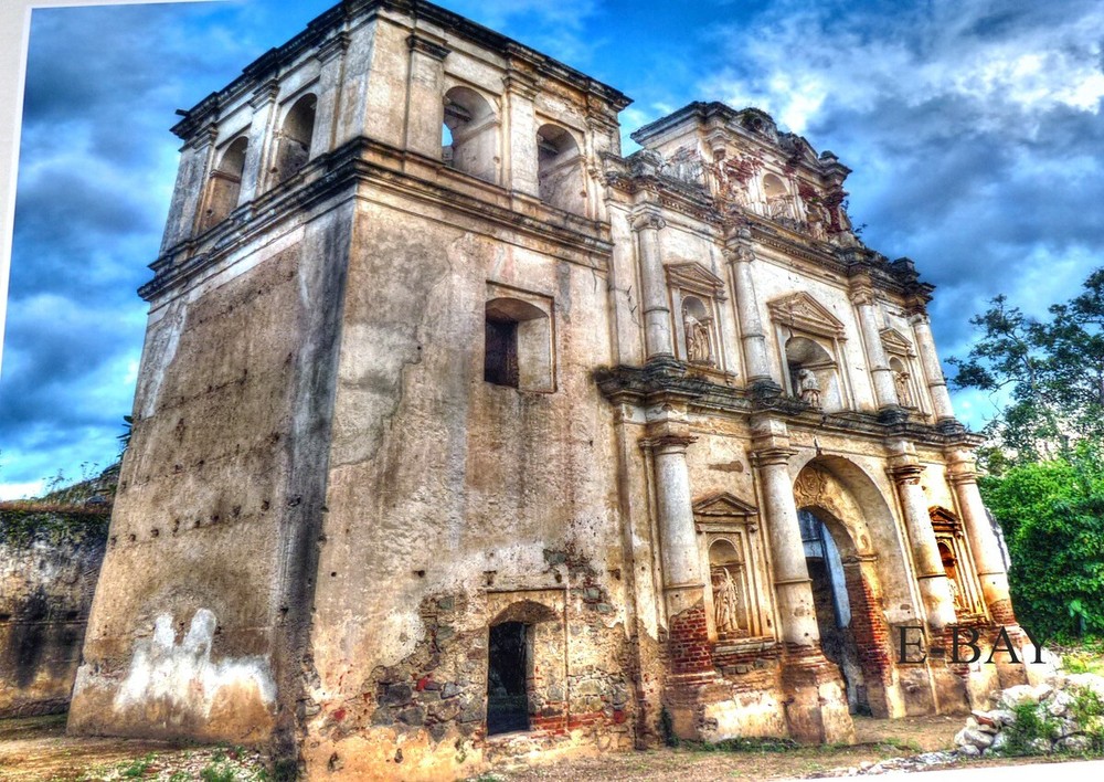 16X20 PHOTO OF LOS REMEDIOS CURCH ANTIGUA GUATEMALA, Guatemalan