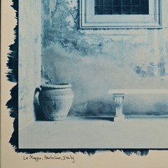 ALAN BLAUSTEIN Original Vintage Signed La Mappa Benches Tinted Photograph Print