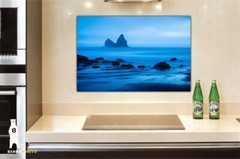 Pacific Coastal Photography Prints, Lone Ranch Beach, Minimal Blue Seascape