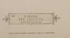 R.eichstaedt “The Goodbye” Graphique 9809 Copy Right 1897 Franz Hempstengel