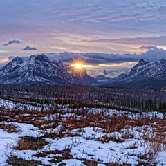 Sunset Nature Photography Panoramic Glacier National Park Signed Artist Proof