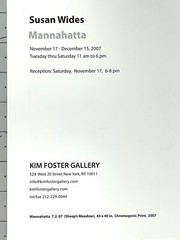 Susan Wides (b. 1955) Art Show Announcement Card 2007 – Manahatta