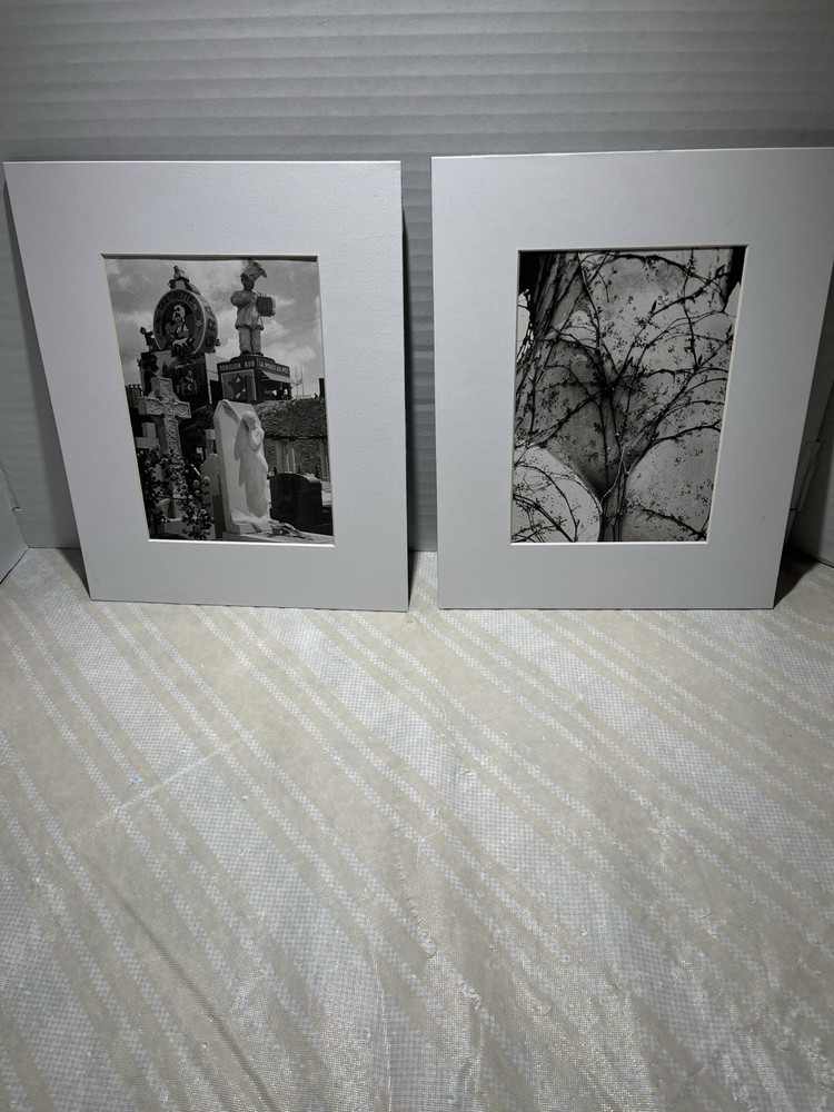 Set Of 2 VTG 8×10” Black And White Art Photography Prints Surreal Abstract Matte
