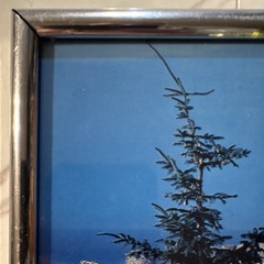 Intercraft Framed Color Photograph Glossy Lighthouse Coastline Nautical Decor