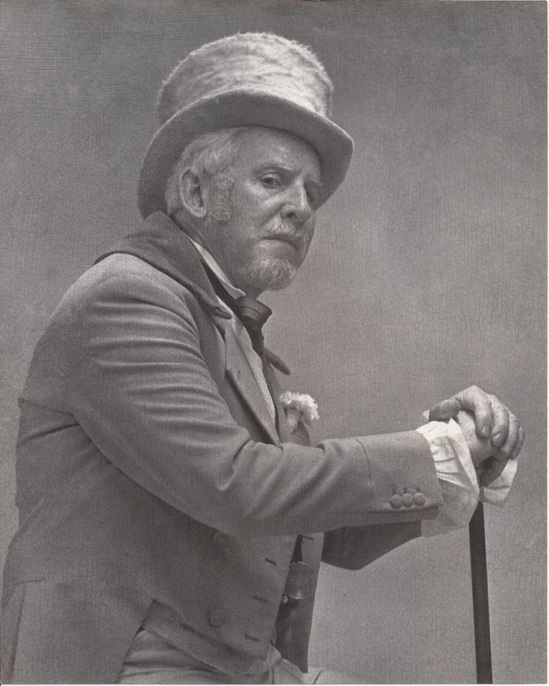 Hendrickson Hand Tinted Photograph 7.75×9.75 Man Fuzzy Hat Cane Sideburns Scowl