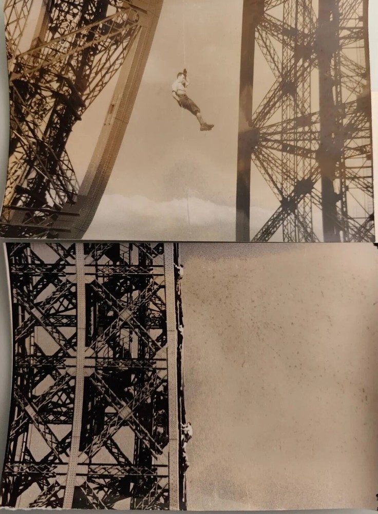 Georges II Tairraz (Attributed To) Ropes On Eiffel Tower 1947 Film Alain Pol 11