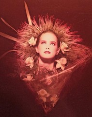 VINTAGE SURREAL MODERNIST PORTRAIT FIGURE FLOWER BOQUET PHOTOGRAPH AVANT GARDE