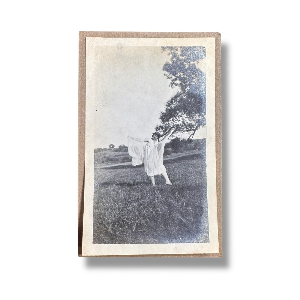 1915 Evelyn Country Circus Costume Dance Photo Vintage Original Outdoor Snapshot