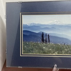 Paul Tweten Photography Mt Hood 1986 9×18 Matte Glass Framed Wall Hanging Signed