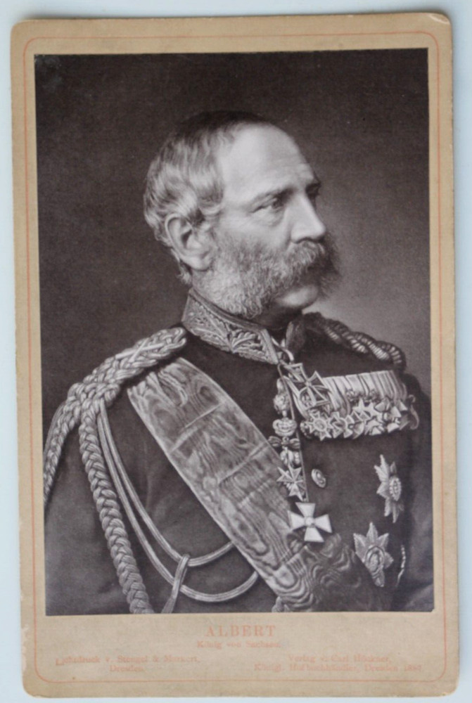 33926 CAB Photo ALBERT King Of Saxony Around 1890 With Order Monarchy