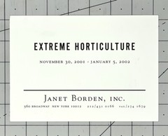 John Pfahl (1939-2020) Art Show Announcement Card 2002 – Extreme Horticulture