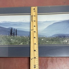 Paul Tweten Photography Mt Hood 1986 9×18 Matte Glass Framed Wall Hanging Signed