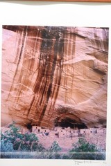 Framed Signed David Pettit 8/02 Photograph Keet Seel Puebloan Cliff Dwelling AZ