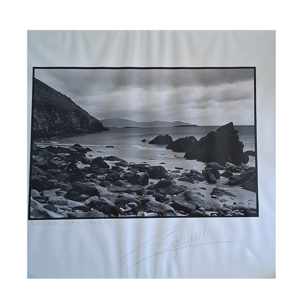 Giles Norman Signed Original Photography Print Slea Head Co. Kerry Seascape B&W