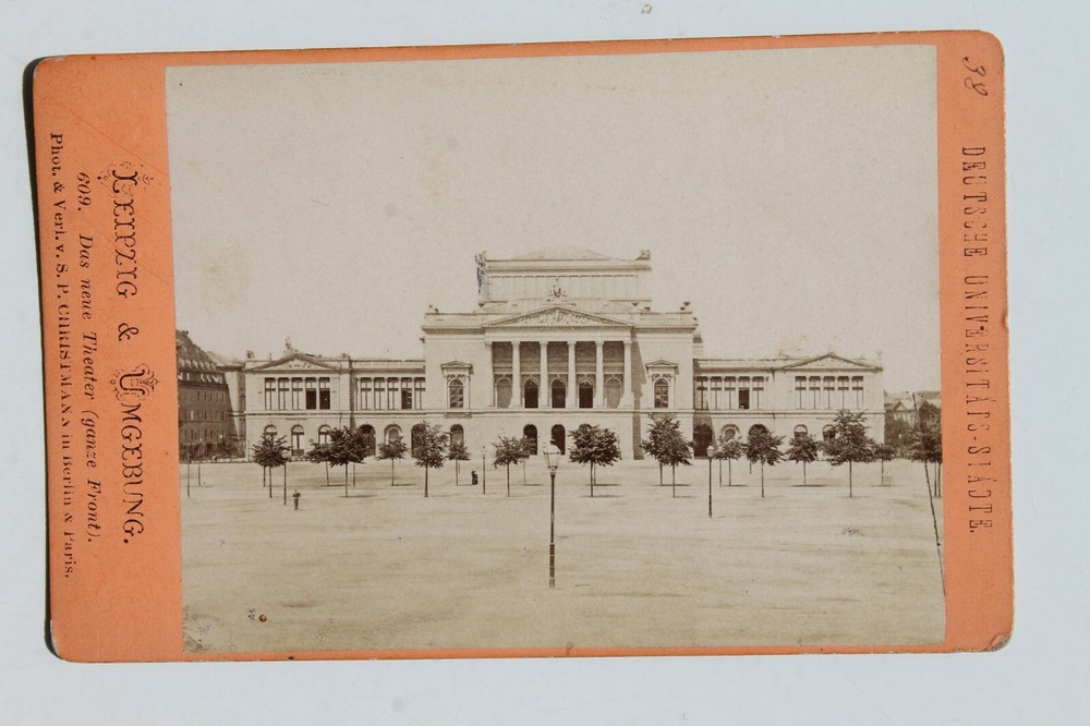 31829 CDV Photo by Christmann Berlin around 1870-1880 Leipzig The New Theater