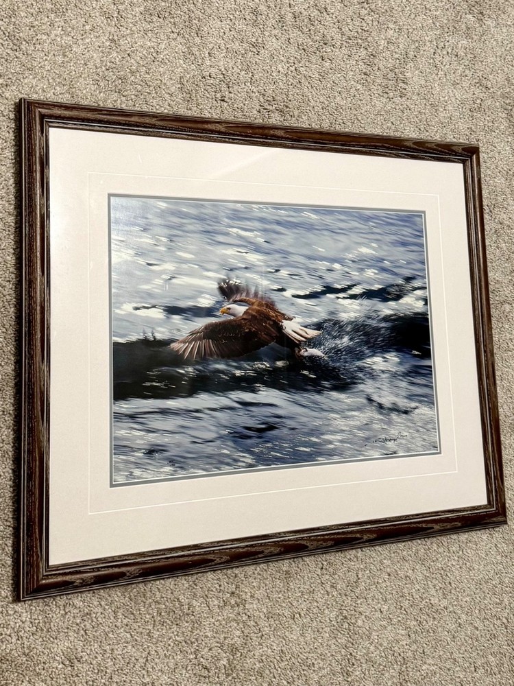 “The Catch- Bald Eagle” signed by tom mangelsen
