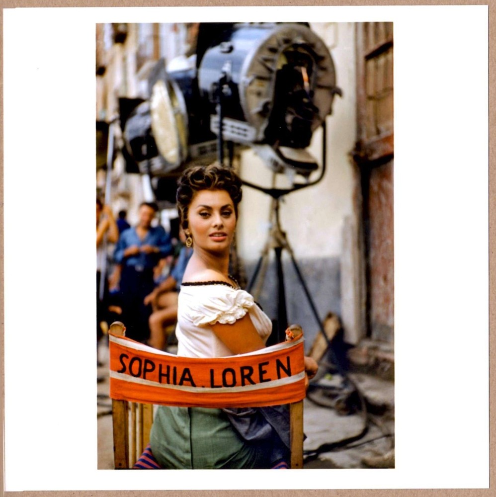CHIM / ESTATE STAMPED DAVID SEYMOUR SOPHIA LOREN FILMING IN ROME 6x 6 MAGNUM