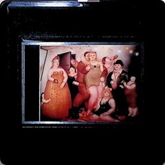 Vintage Art History Slide Photo Classic artwork depiction of a festive gathering