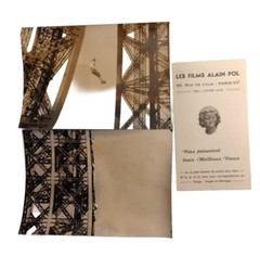 Georges II Tairraz (Attributed To) Ropes On Eiffel Tower 1947 Film Alain Pol 11