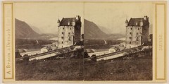 Switzerland Lötschental Leuk Valais Photo C1860 Adolphe Braun Stereo Vintage Album