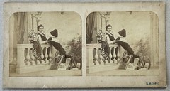 Self Portrait Of A Photographer To Identify c1860 Photo Stereo Vintage Album