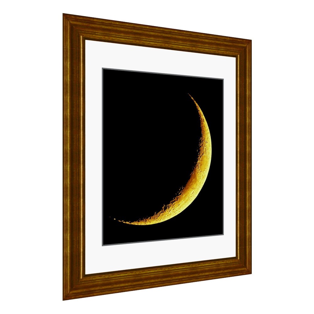 Wall Decor, 8×10 inch 12 Percent Full Moon (Yellow Waxing Crescent) Print M5784