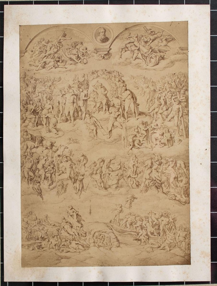 Michelangelo The Last Judgment Sistine Chapel Reproduction Circa 1850