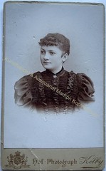 orig. CDV photo photograph woman lady picture old fashion around 1880 Kolby Chemnitz
