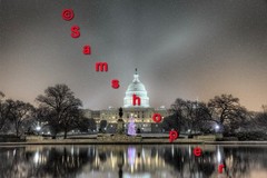 2013 U.S. Washington DC Capitol Christmas Tree Snow Day Photo Print 24″ x 36″