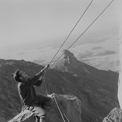 Baryte Photo Print Mountain Climbing Algeria 1960 Format 40x40cm
