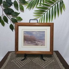 Signed 1988 Beach Photography Framed Vintage Coastal Dunes Oceanfront 9.5×11.5
